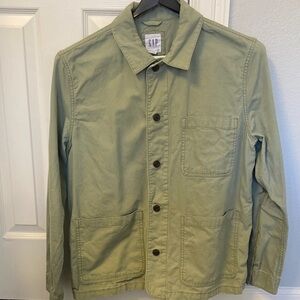 GAP Men's Light Olive Workwear Button Jacket